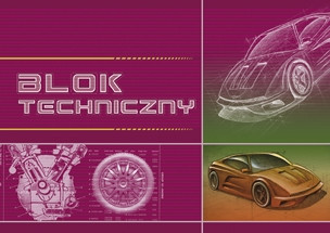 Blok techniczny A4 10k. biały Kreska